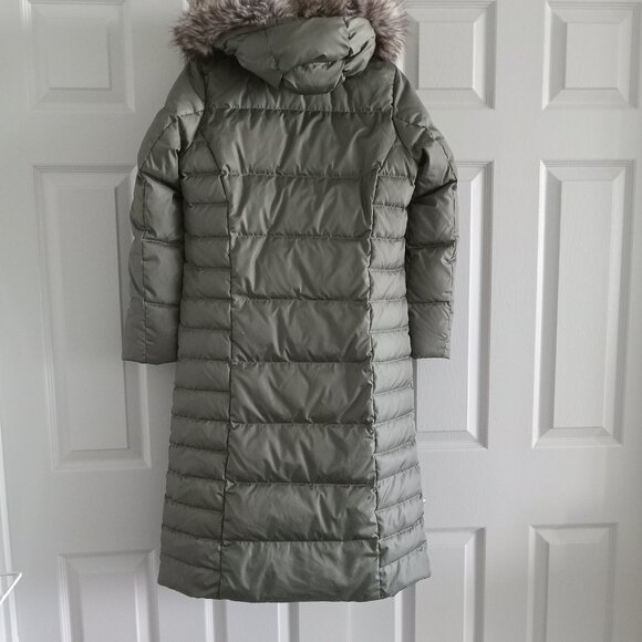 Eddie Bauer Green Puffer Coat with Fur Trim - Picture 6 of 10